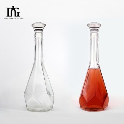 Bottiglia di liquore di vetro con sughero 500 ml 375 ml Vodka Spirit Gin 200 ml 100 ml Materiale di vetro