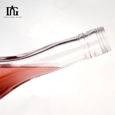 Bottiglia di liquore di vetro con sughero 500 ml 375 ml Vodka Spirit Gin 200 ml 100 ml Materiale di vetro