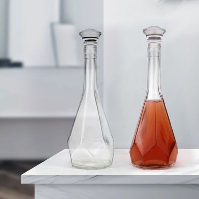 Bottiglia di liquore di vetro con sughero 500 ml 375 ml Vodka Spirit Gin 200 ml 100 ml Materiale di vetro