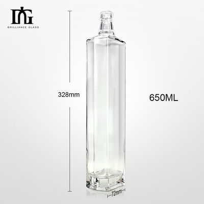 Capacità 500 ml/700 ml/1000 ml Bottiglie in vetro di pietra per whisky al gin rum