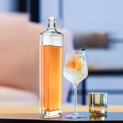 Capacità 500 ml/700 ml/1000 ml Bottiglie in vetro di pietra per whisky al gin rum